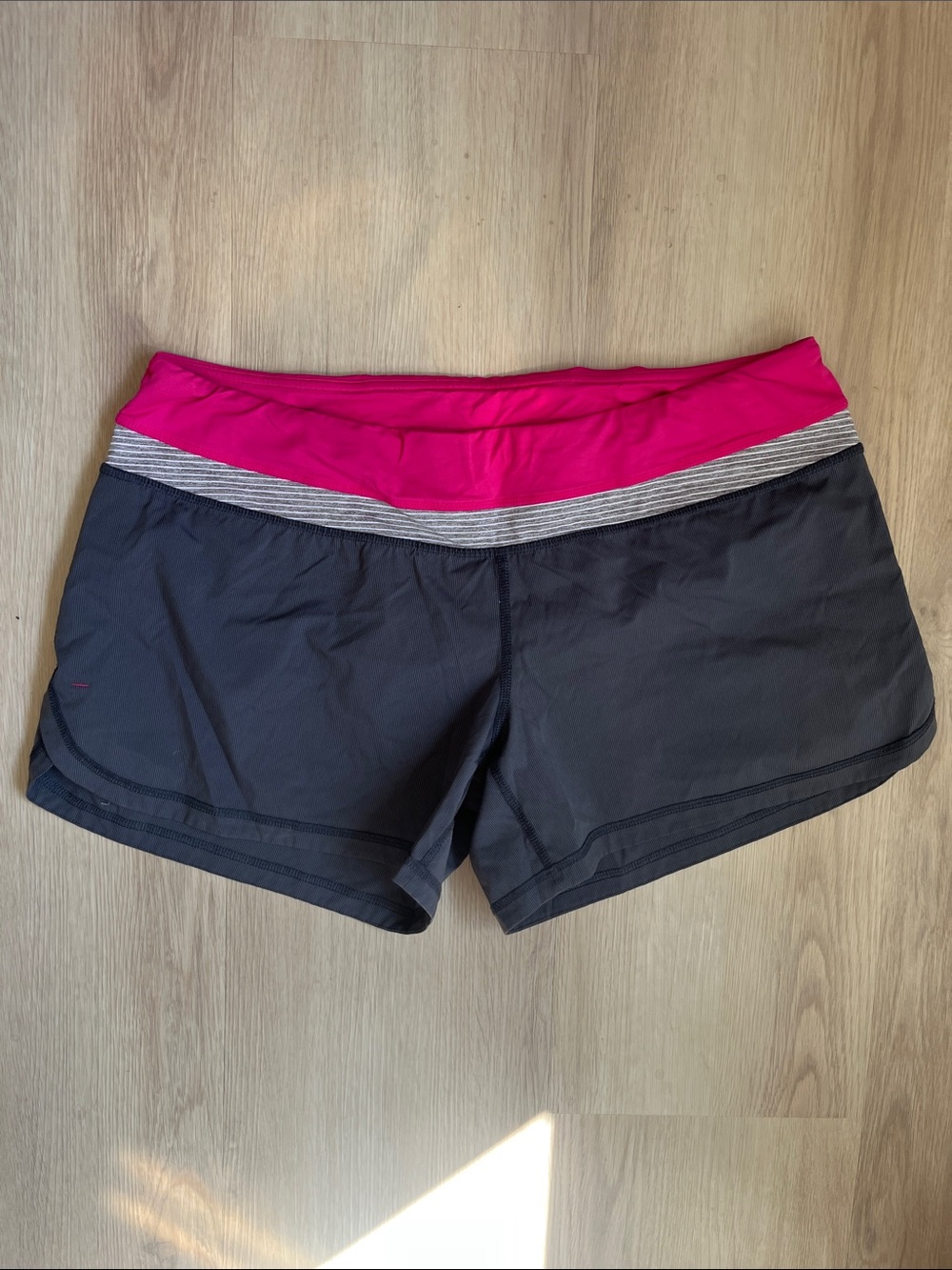Lululemon Women's Running Shorts with Pink Waistband